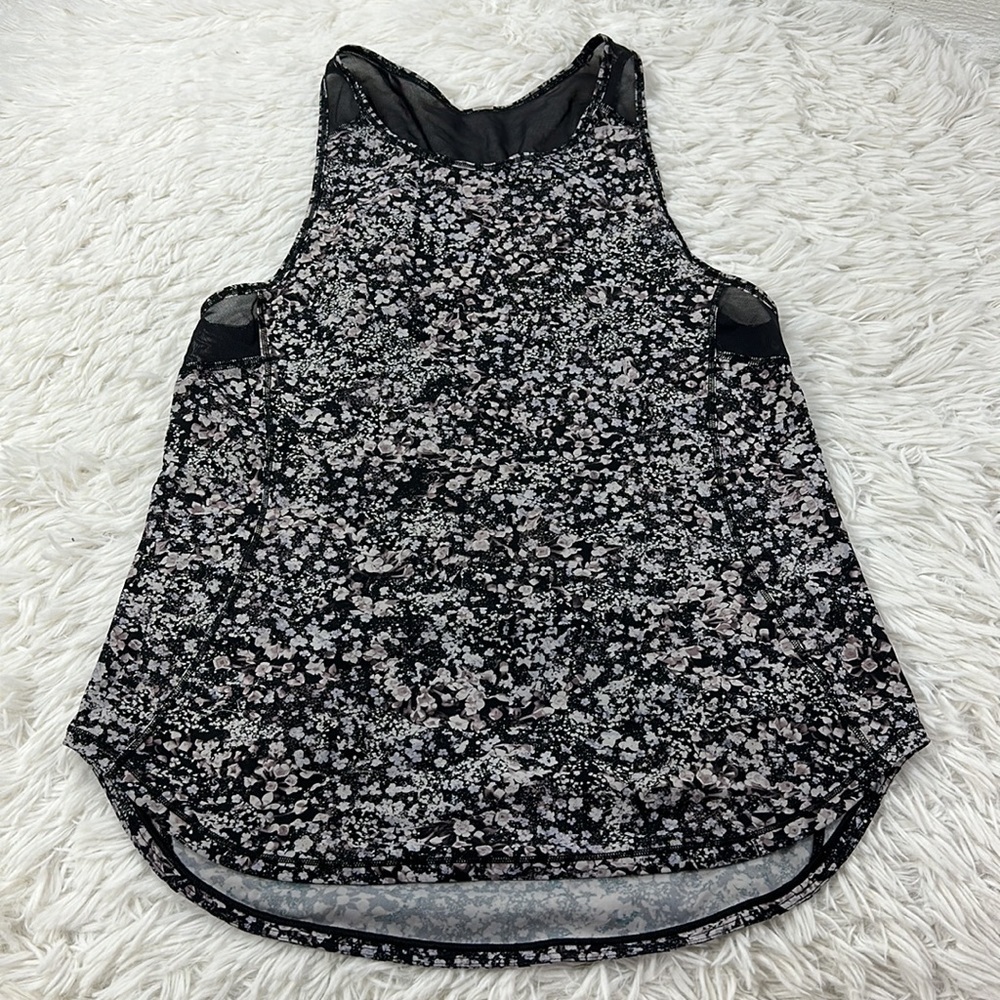 Lululemon Sculpt Tank Black Floral